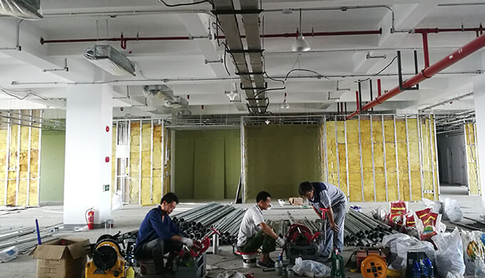 上海徐匯區(qū)漕河涇亞數(shù)辦公室裝修工地